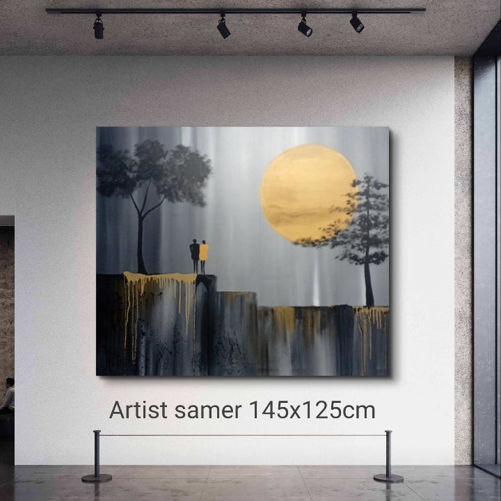 Emphasizes the contrast between the dark cliff and the light, suggesting a commitment