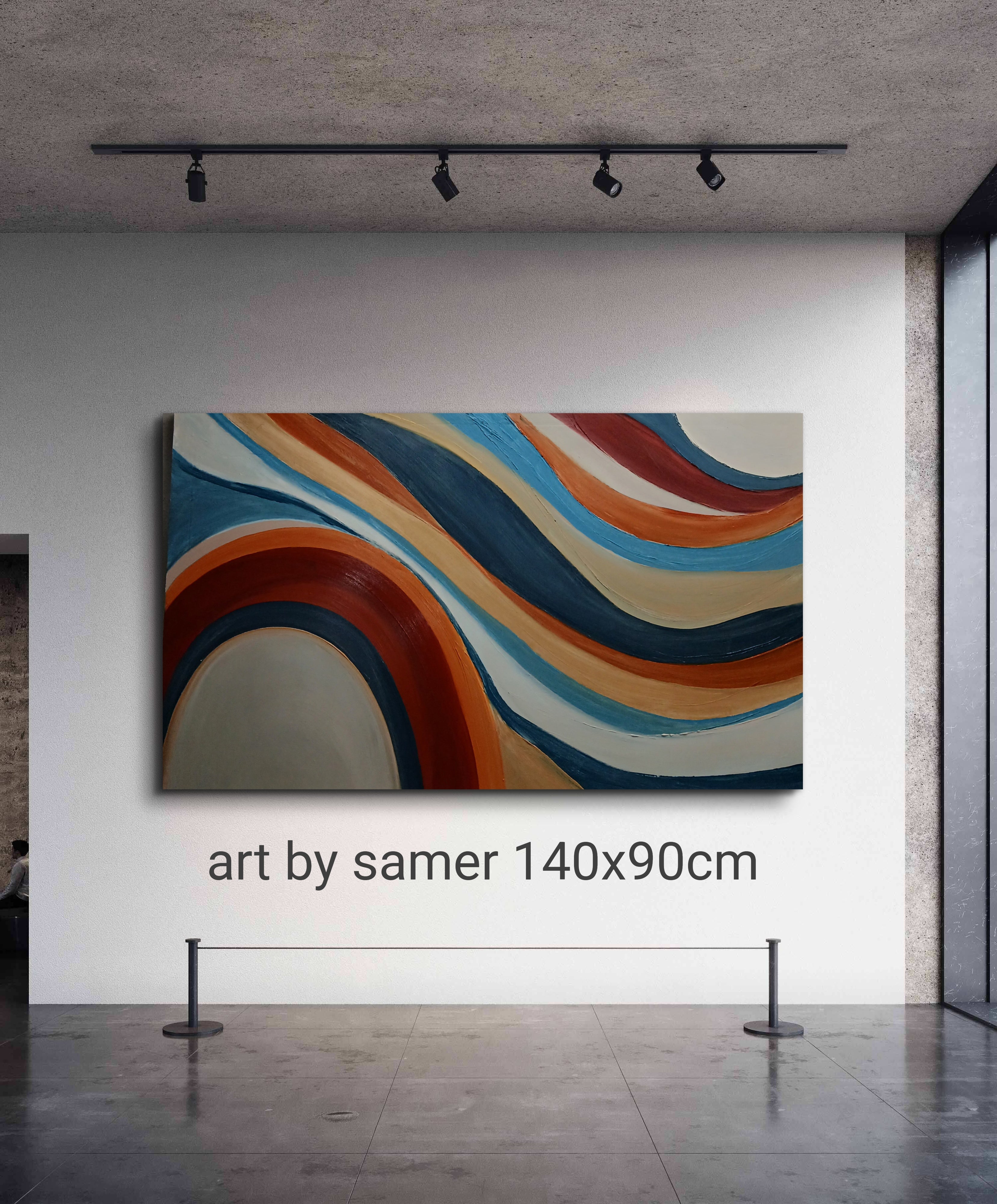 Warm and Cool Abstract Art